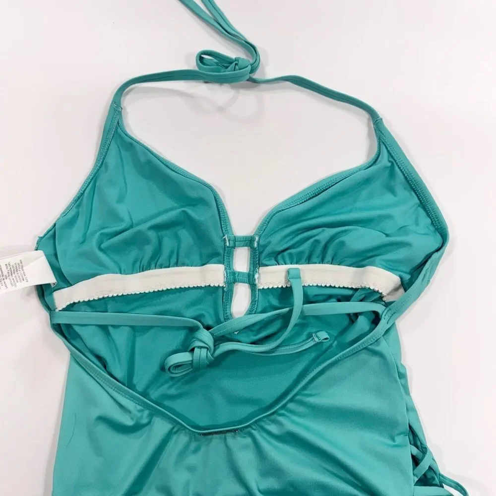 Laundry by Design Teal Halter One-Piece Swimsuit – Size M